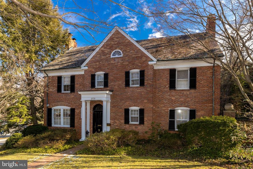 Enchanting Mass Ave Heights brick Colonial with POOL! Home features gracious floor plan with living room, library/family room, dining room, and kitchen open to breakfast room on main level + level walkout to romantic side patio with pool and surrounding gardens. Sizable owner suite with en suite bath and expansive closet + 2 additional bedrooms and full hall bath on second floor. Finished lower level with bonus room, full bath, laundry room. 2-car attached garage + driveway parking.