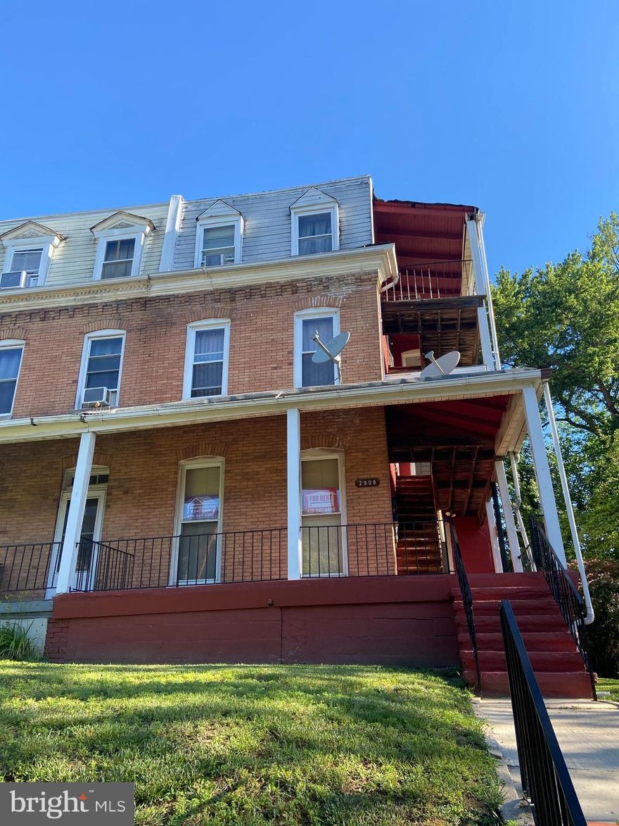 Come check out this spacious 1 bedroom 1 bathroom apartment on the third level. This apartment has a large kitchen with a stove and a refrigerator, hardwood flooring, and a lot of natural sun light with large windows though out the apartment. In addition there is street parking and a front porch to enjoy.  This property is just a short drive to Coppin State University,  walking distance to local parks, bars, and restaurants.  Available for immediate move in!