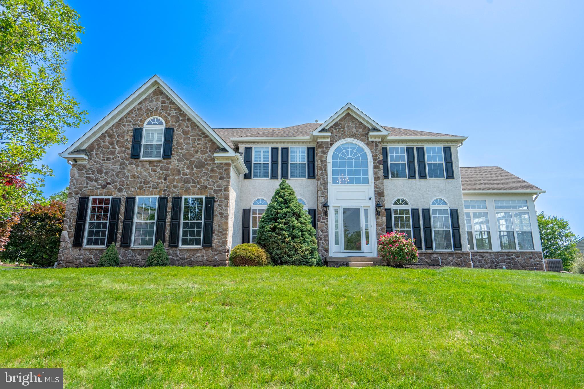 Looking for a home that’s got tons of space, gorgeous views, plenty of updates, and serious wow factor? Welcome to 507 Winter Green Circle – the largest home in prestigious Lederach Golf Fairway, tucked on a peaceful cul-de-sac street with one of the best views in the entire community. With a newly sided exterior (stucco removed in 2025), this 4 Bedroom, 3.5 Bath stunner offers over 5,500 sq. ft. of living space plus a fully finished walk-out basement that adds even more room to enjoy. Step inside to a freshly remodeled interior – all new hardwood flooring and carpeting, and fresh paint throughout. Enjoy preparing your meals in the spacious Eat-In Kitchen with center island, new countertops & sink, new cooktop stove, stainless steel appliances, recessed lighting, and plenty of pantry, cabinet, and counter space. Enjoy your morning coffee in the breakfast room with a massive picture window that frames the picturesque 12th hole at Lederach Golf Course – a 565-yard par 5 – no trees, just pure, unobstructed panoramic views. This home is tucked far back from the cart path, never hit by a golf ball since the home was built. The Formal Dining and Living Rooms are the perfect space for entertaining family and friends during the holidays. Love natural light? The Sunroom & Solarium radiate warmth and relaxation, while the sun-drenched 2-story Family Room filled with multiple windows offers you the perfect space to unwind. A large main floor Laundry Room rounds out the first floor. Upstairs, you'll find 4 ample-sized Bedrooms, highlighted by the massive Primary Bedroom en-suite with newer carpeting, tray ceiling, two walk-in closets featuring hidden "his and hers" safes, and a large Primary Bedroom Bath with Jacuzzi jetted soaking tub, new vanity counters & new sinks, and all new hardware. The full Hall Bath completes the second floor. Head down to the absolutely HUGE, fully finished walk-out Basement to find even more room at your disposal. Just think: your own gym, a full-size sauna, a pool table used in a professional billiards tournament, and even a ping pong table with space to spare. You even have access to your own full Bath to shower in after your nightly sauna or intense workout! The enlarged driveway gives you room to invite more guests to hang out on the recently updated and freshly painted oversized composite deck, perfect for your next grill party. This home is powered by three separate HVAC systems to keep things comfortable year-round. And here’s a bonus: no HOA fees...and even better: * Seller can offer Buyer private mortgage financing with a minimum $400,000 down payment. * This is more than a home – it's your private retreat with a front-row seat to one of PA’s top public golf courses. This home is close to the Lansdale TPK entrance, Henning's Supermarket, parks and trails, and the quaint towns of Skippack and Harleysville. Make your appointment today!