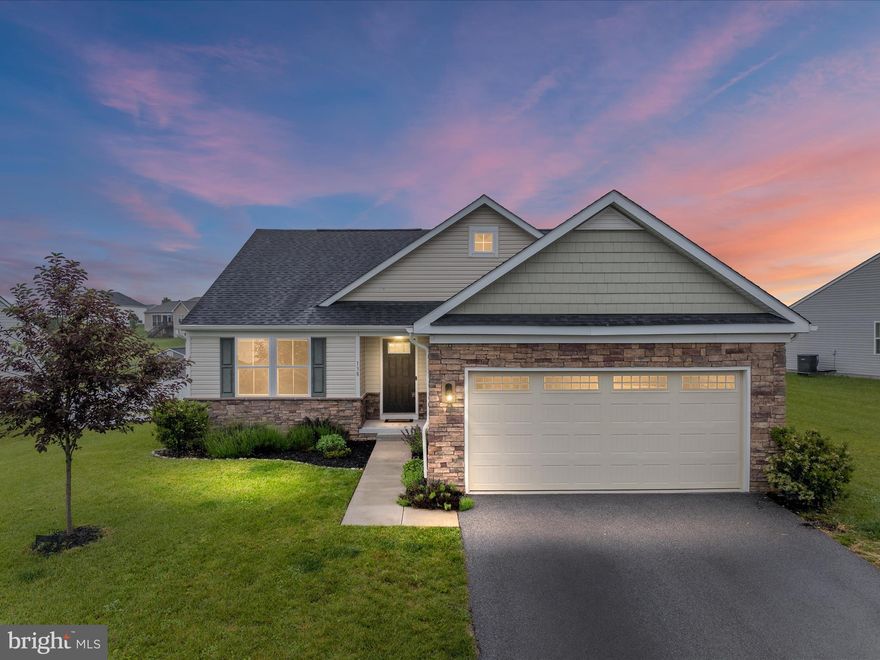 One-level living at its best!

Welcome home to this beautifully maintained 3 bedroom, 2 bath rancher, offering the ease of one-level living in a prime cul-de-sac location overlooking a serene pond view.  Step inside to find luxury vinyl plank flooring throughout, adding style and durability to every room.  The open floor plan seamlessly connects the spacious living area, dining space, and modern kitchen-  perfect for both everyday living and entertaining.  The kitchen features a center island, granite counter tops, and plenty of cabinetry to inspire your inner chef.  Retreat to the primary suite boasting en-suite bathroom with double vanities, walk-in shower, and walk-in closet with custom storage for optimal organization.  Enjoy morning coffee or evening sunsets from the TREX maintenance-free deck, which overlooks a fully vinyl fenced backyard, ideal for pets, play, or peaceful outdoor relaxation.  The full unfinished basement includes a bathroom rough-in, offering great potential for additional living space, home gym, or guest suite for the future.  Two car garage for parking or storage needs. Conveniently located near shops, schools, and commuter routes-  this home offers comfort functionality, and long term potential all in one!