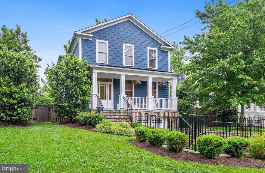 Fantastic home on the MD/DC border! Turn key, freshly painted, updated systems, hardwood floors, light-filled space.  Gourmet eat-in kitchen opening to Family Room with gas fireplace &  French doors to backyard and patio.  Separate Dining Room & Formal Living Room.  5BR/4.5BA, 3 finished levels of smart living.  Upper level features Master Bedroom w/walk-in closet & spacious bath; 1 en-suite bedroom, plus two additional bedrooms, hall bath, and laundry room.  Lower Level features in-law/nanny suite, rec room, & storage. 1 car garage. Mature landscaping, inviting front porch, charming neighborhood. Dual zone HVAC units and water heater replaced in recent years.  Located on a quiet street, just steps to Friendship Heights METRO, shops, Whole Foods, parks, schools and more! Westbrook/Westland/BCC School District.