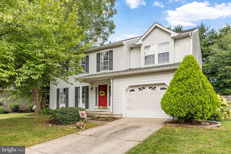 Welcome to 26 Jennifer Ln in desirable Penns Place. A lovely 4 bed, 2.5 bath colonial with fully fenced backyard in Pennsbury School District!  Upon arrival, you will appreciate the cute curb appeal, mature landscaping, and covered front entry.  Inside you are greeted by a welcoming foyer with coat closet.  To the left is a spacious formal living room that flows right into the formal dining room.  Continue into the eat-in kitchen with center island, new stainless steel refrigerator, electric range, dishwasher, pantry, and window over the sink that looks out to the backyard.  The kitchen features sliding glass doors that flow out to the deck for effortless al fresco dining. The kitchen is also open to the family room with French doors to the deck.  Soak in the gorgeous last days of summer on the large deck overlooking the fully fenced backyard. You’ll notice two turfed areas in the backyard that used to house a playset and pool.  These areas could easily be converted to more grassy space or a lower patio for even more outdoor living. Back inside, a powder room and access to the 1 car garage round out the main level.  Upstairs you will find a bright and spacious primary bedroom with walk-in closet and en suite bathroom. The primary bathroom has been recently renovated with new tile floors, beautiful double vanity, walk-in shower with seamless glass doors, new toilet, and new windows.  Three additional bedrooms and a full hall bathroom complete the second floor.  The unfinished basement houses the newer frontloading washer and dryer to make laundry a breeze.  The basement offers tons of storage, and potential to finish for bonus living space.  The sellers took care in replacing the Roof (2014), water heater, and HVAC during their ownership. Wonderful location with lots of nearby shops and restaurants.  Convenient to Rt1 and I295, with easy access to NJ Transit.  There is so much to love about this home!  Bring your finishing touches - with a little love, you can make this house your dream home!
