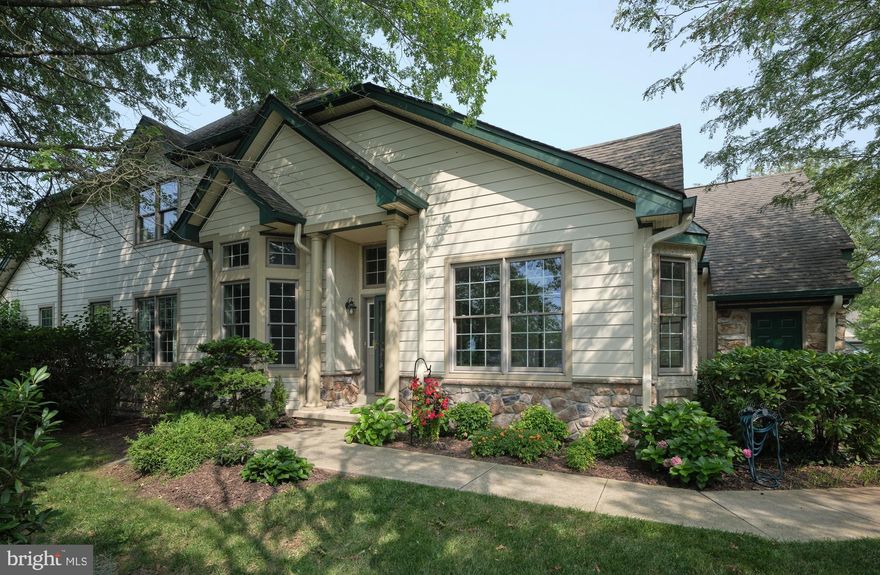 Welcome to this lovely end unit home in the village of Yardley at Hershey’s Mill! Special features include a main floor primary suite, loft area with a full bathroom, and a newer deck. Enter into the open foyer with high ceilings which flows into the living room and formal dining room. You will immediately notice the updated hardwood floors and well-maintained interior. The renovated kitchen features stainless steel appliances and white wood cabinets. Off the kitchen is a cozy family room with a gas fireplace and access to a newer deck via glass sliders. The main bedroom has an en suite bathroom with a large soaking tub and a separate oversized shower. A second bedroom has access to a full hall bathroom. There is a sunny study with a closet at the front of the home that could also be used as a third bedroom. A convenient laundry room completes the main level. Upstairs you will find a large open loft area with a full bathroom, which could be an ideal guest area or home office. The clean and neat unfinished basement and attached two-car garage are perfect for storage and hobbies. Experience The Mill for yourself, with amenities that include a Community Center, library, pool, golf course, tennis courts, wood shop, and walking trails. At Hershey’s Mill you have your choice of social pursuits or more solitary activities, such as birdwatching. Located within historic Chester County, Hershey’s Mill is within easy access to the towns of Malvern, Paoli and West Chester, as well as major thoroughfares, including West Chester Pike and Route 202.