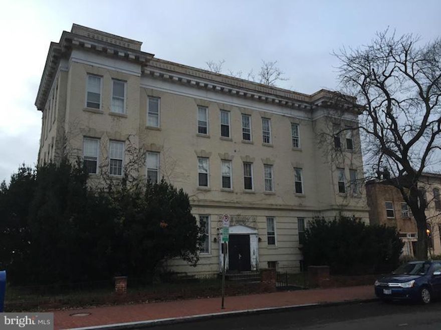 Tuesday, June 28 @ 9:30am Auction at US Bankruptcy Court in Alexandria - Call for Details - Across from Eastern Market, this is a vacant 11-unit, freestanding apartment building on a 3,139 SF lot. This listing is also one of the best redevelopment opportunities to become available in Eastern Market.  All sales are subject to the approval of the US Bankruptcy Court.  Sold strictly As-Is.