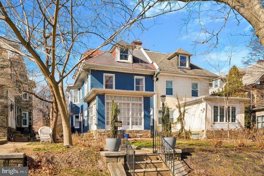 Located in Wynnefield with its park views is one of the most beautiful sections of the city.  Close to so much but secluded.  This lovely home has so much character and upgrades.  6 bedrooms. 3 full 2 half baths. Newly finished basement with 2nd laundry area-  access to oversize garage and 4 off street parking spots. Newer kitchen w 6 burner stove and beautiful Marble full wall/backsplash and counter.  Butlers pantry/shelving for every little kitchen gadget you may have!  Gorgeous half bath off Kitchen/dining nook.  HWF throughout this home Large living room with flat screen fireplace and front inside porch with windows galore.  The 2nd level has 3 bedrooms (1 converted to upper Laundry room, easy conversion if needed)  and 2 full baths.  The 3rd level has 3 bedrooms and a full bath.  Don't let this one get away!