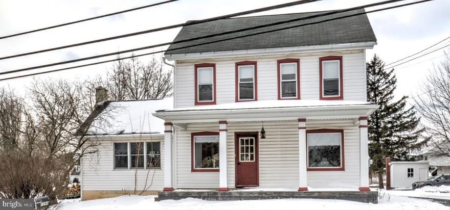 THIS PROPERTY IS GOING TO AUCTION ON THURSDAY MARCH 19, 2026 @ 5:00 PM. THE LIST PRICE ONLY REFELCTS THE SUGGESTED STARTING BID. Clean, remodeled 2-story Colonial with newer addition and detached 2-car garage on a 1.03 acre level lot. Main level features a kitchen/dining room area with large front window; living room addition with brick hearth, cathedral ceiling and skylights; rec room; mud room; and full bathroom with stall shower. Second floor offers 3 bedrooms; Jack & Jill bathroom with tub shower; small office or nursey; attic storage. Private well, water softener, public sewer, oil furnace with double 275-gallon tanks, updated electric, duct-work from basement woodstove runs throughout the home, mini-split A/C units on the first floor, vinyl replacement windows. 24' x 28' detached garage with double doors, electric hook-up, concrete floors, storage, and rear lean-to addition. 14' x 28' camper shelter, chicken shelter, dog kennel with 3 runs with electric and water. Huge backyard with vegetable garden and fruit trees. Fantastic property, come and take a look!