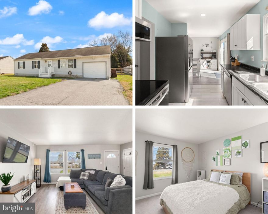 Nestled in the heart of Chester, Maryland on the beautiful Eastern Shore, this charming rancher offers comfort and convenience. Inside, a bright and inviting interior features neutral tones, modern finishes, and a functional layout ideal for everyday living. The light-filled dining area overlooks the backyard and flows into the galley kitchen, complete with stainless steel appliances, ample cabinetry, and an efficient workspace for meal preparation. The living room features durable LVP flooring and large windows that bring in abundant natural light. The primary bedroom includes direct access to a private en-suite bath, while two additional bedrooms offer flexibility for guests, a home office, or hobbies and share a conveniently located full hall bath. Sliding glass doors lead to a private deck overlooking the fully fenced backyard—perfect for relaxing, entertaining, or creating your own outdoor retreat with space for a garden, play area, or future pool. A one-car attached garage and private driveway provide off-street parking and additional storage space for tools, hobbies, or outdoor equipment. Located in a quiet, friendly neighborhood just minutes from Route 50, this home offers easy access to Annapolis, Kent Island, shopping, dining, and Chesapeake Bay waterfronts.