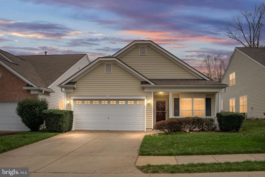 This is a work in progress. MORE TO COME! Wanted to notify all of this beautiful home being available this coming weekend.

Beautiful greatroom includes gourmet kitchen with island and breakfast table area plus family room with natural gas fireplace. New cabinets, granite, Armstrong indestructible floor, wall oven & microwave oven,  all new appliances: 2018.
Hardwood designer flooring thru-out of bamboo tongue & groove (Sambucca is  fl. name):2018.
Classic Crown molding, 
Two remote controlled Sun Setter awnings, primary bathroom has senior walk-in bath & shower + a double shower in our 2nd bathroom.

*****************************************************************************************************************
Nestled in the Premier Active Adult Community, FALLS RUN. At least one occupant must be 55 of age. : Award winning clubhouse, state of the art fitness center, heated indoor salt water pool & spa, salt water outdoor pool,  bocce, horseshoes, pickleball, tennis, meandering walking path, party & meeting rooms, billiard room, card room, community garden, etc. In addition, we are fortunate to have the Stafford County Public “state of the art” Library just across the street on Plantation. Over 60+ social & fitness activities per week plus a Traveling Committee for group fun trips, etc. COME JOIN US AND THE FUN!