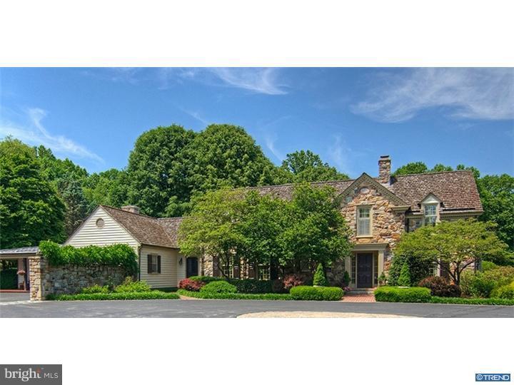 Welcome to White Tail Run, an exceptional one of a kind 30 acre estate in Chadds Ford. As you enter the gate you pass a charming 1824 Stone Spring House and a completely restored 1831 Stone Barn. The Stone Manor House, which took 2 years to build, is filled with fine architectural details, custom millwork, random width antique oak floors, granite counters, marble bathrooms, and 3 working fireplaces. The 5 bedroom, 6 full and 1 half bath house provides stunning views from virtually every room. This home is an entertainers dream with a spacious formal living room & dining room that leads to a light filled walkway to the breakfast room, large kitchen and family room. The private first floor master suite has his & her baths, dressing rooms with washer & dryer. There are also 4 generous sized bedrooms, a beautifully paneled library, laundry room, mud room, plant room, lower level fitness room, 4 cedar closets and 2 finished basements. This magnificent property also includes a 7 car heated garage with half bathroom and large walk up attic for storage. The outside entertaining area includes a large brick and slate landscaped patio, gazebo, and large pond. Entire property has zoned irrigation system and 2 80KW generators. Minutes from downtown Wilmington and easy access to shopping, recreation and Philadelphia airport.