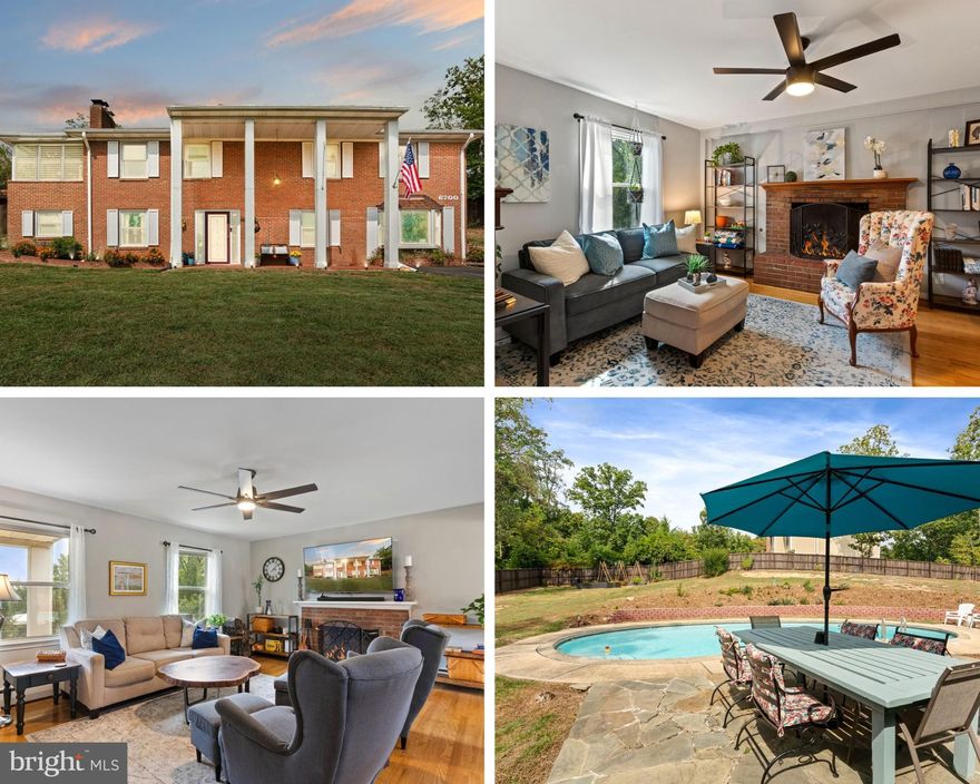 Your perfect blend of space, style, and location awaits in this 4-bedroom, 3 full bath home in Hunter Estates. The upper level showcases a bright kitchen with granite counters, plenty of cabinet space, and stainless steel appliances, seamlessly connected to the dining area and comfortable living room with a wood-burning fireplace. The primary suite provides its own bath with a walk-in shower, while two bedrooms share a hall bath. The lower level welcomes you with a roomy recreation area centered around a cozy gas fireplace, along with a flexible den and a laundry room with plenty of storage. A comfortable fourth bedroom with dual closets and a  large en-suite bath with a glass walk-in shower and spacious vanity rounds out this level. A one-of-a-kind speakeasy room adds character and the perfect space for entertaining. Set on a spacious 0.67-acre lot, the outdoor living is unmatched—relax in the screened porch, dine on the patio, or soak up sunny days in your private pool, all surrounded by a vibrant pollinator garden that attracts butterflies and hummingbirds, and an added bonus don't forget to check out the great work room on the left side of the house.  The riding mower can  convey with the right offer terms. All just minutes from major commuting options, only miles from Fort Belvoir, and close to exceptional shopping, dining, and direct routes into Washington, D.C. HVAC 2024, Refrigerator 2025, Microwave 2025, Oven 2023, Washer and Dryer 2022, Dishwasher 2022, Pool pump 2025,