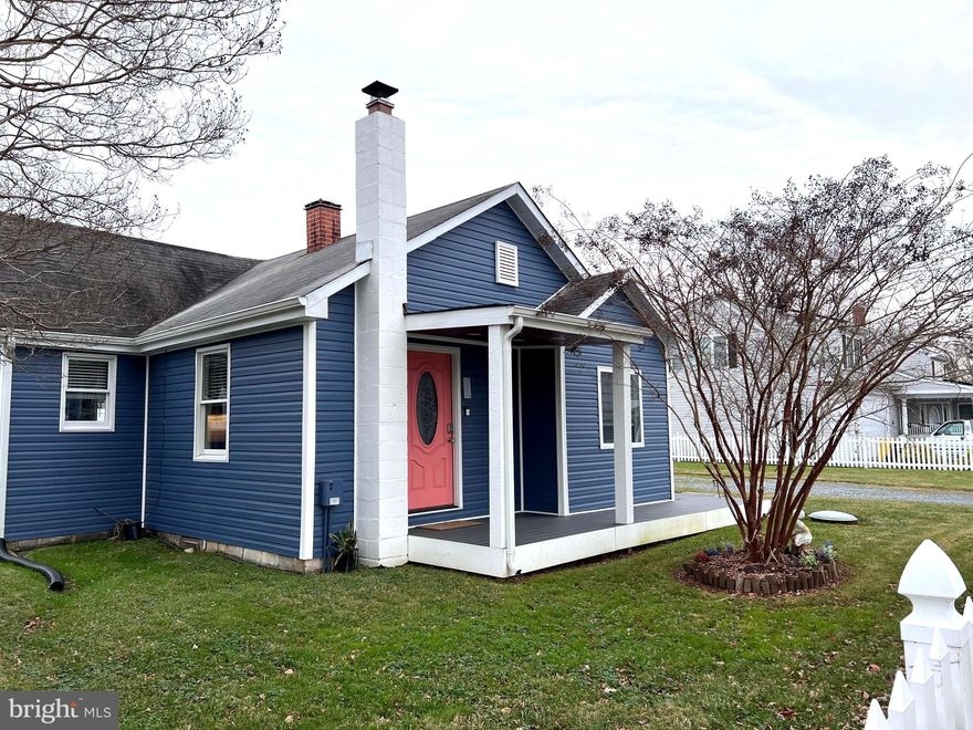 Welcome to this one of kind coziest of cottages in the tucked away private beach community of Shoreham Beach.  Half a block from the sandy shores of the Chesapeake Bay.  Attention to detail touches are everywhere, totally updated with the best of materials and craftmanship in 2021. Set on extra large level lot (one of the largest in the community) that includes a separate garage that  has a finished space ready for your hobby, studio, crafts whatever you fancy, present owner used it as an office. And you still have space for your car, and plenty of storage space.  Long driveway accommodates up to 6 cars
Auxiliary pellet stove can keep the whole place heated with the warmth of the carefree fire and dancing flames.  Think of canoeing, wind surfing, boating, sailing, crabbing - you name it, if you love the water this is the perfect place to enjoy all water sports. You can even fish off the pier.
And If its Winter - then almos  Swan Lake! Almost year round nature entertainment, the swan come to visit in the winter and make Shoreham Beach  home for a couple of months.
No expense was spared in the remodeling of this top of the line kitchen. Designer custom kitchen cabinetry that hugs the ceiling, Wine rack,  granite counters for miles, beautiful backsplash and under counter lighting  that makes the place bright!  Stainless Steel appliances with built in microwave. Bathroom was totally redone with walk-in shower and all ceramic tile.  Don't miss the designer touches in the primary bedroom ceiling with shiplap insert that lifts the ceiling and the nestled ceiling fans.  Second Bedroom has double closet and lots of natural light. New siding,  This is the ONE!
