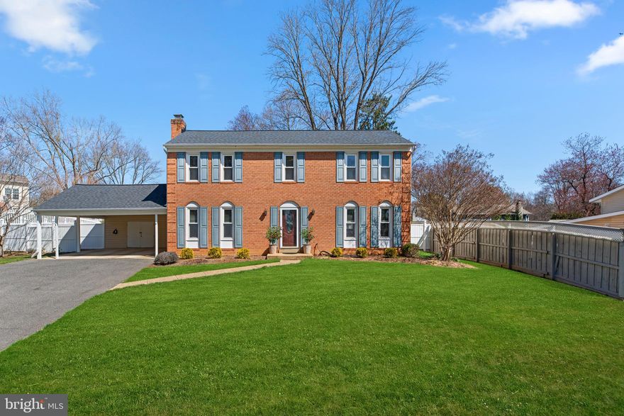 Welcome to this charming 4-bedroom, 2.5-bath colonial nestled on a beautiful, expansive lot with a fenced backyard for added privacy. This well-maintained home features a 2-car carport which has a large storage shed as well! 
MAIN LEVEL: As you enter this beautiful home, you'll immediately notice the gleaming hardwood floors that span the entire main level. To your right is a spacious dining room with two windows perfect for letting the sunlight in while dining. To the left is a cozy living room with an inviting fireplace. Beyond the living room is the kitchen with a breakfast bar allowing room for 3 bar stools perfect for an added area to enjoy meals, gather or do homework! The updated kitchen is dressed up with quartz countertops, designer tile backsplash, stainless steel appliances and has a pantry! The Breakfast Room off of the kitchen is perfect for everyday, casual dining. The real star of the show is the spacious Family Room off the back which is the perfect place to relax or entertain with a door leading to the amazing patio with a conveying outdoor tv with a cabinet making it an ideal spot for outdoor movie nights or game-day gatherings.
UPPER LEVEL: The upper level is home to a beautiful Primary Suite with a large walk-in closet, double vanity and oversized shower with two niches for your favorite bath products. Three additional Bedrooms, one with two closets flanking the most comfortable window seat perfect for curling up with a good book, complete this level. All bedrooms have lighted ceiling fans and recently replaced carpet. The updated hall bath has a tub with stylish tile walls and two storage niches. 
LOWER LEVEL: The Lower Level of this home offers a versatile and well-appointed space designed to meet a variety of needs! The large Rec Room serves as the centerpiece providing ample space for entertainment, relaxation, or hobbies. There is also a perfect office/home gym situated a bit away from the Rec Room provided needed quiet space. Storage is abundant featuring walk-in closets and a huge laundry room designed for efficiency with its utility sink, as well as the conveying washer and dryer. 

With an abundance of living spaces and a fantastic outdoor setup, this home is ready for the best of times. Don’t miss this rare opportunity! This Olney location provides easy access to shopping, great restaurants, Medstar Hospital, community pools, parks, public and private schools, the ICC, and so much more.

RECENT IMPROVEMENTS/INFORMATION: 
HVAC: 2024
Hot Water Heater: 2023
Electric car charger installed: 2023
Roof: 2022
Kitchen updated: 2019
All bathrooms updated: 2018
No Homeowner Association!
Schools: Cashell Elementary; Redland Middle; Magruder High Schools