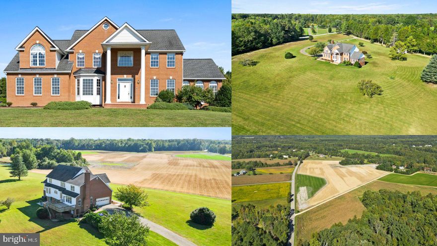 Multiple offers received… best and final due by Wednesday 10/30 at 5pm! 
Discover the elegance of this expansive brick estate, boasting nearly 5,000 square feet of luxurious living space set on over 15 clear and level acres. The property features your own pond and breathtaking pastoral views that surround the home. Step inside to a grand 2 story foyer with an open floor plan that seamlessly connects the large kitchen—with its central island and breakfast nook—to the inviting family room, complete with a fireplace and access to the large deck, perfect for outdoor entertaining. The formal dining room sets the stage for memorable gatherings, while the formal sitting room offers additional space for entertaining.  Main level office/den perfect for the working from home...with high speed internet capabilities. A sunroom invites you to unwind with views of the pond, making it an ideal spot for morning coffee or evening reflections. The primary suite is a true retreat, featuring a spacious sitting area, a walk-in closet, and a luxurious ensuite bath equipped with a soaking tub, separate shower, and dual sinks. The upper level includes three additional generous bedrooms, providing ample space for everyone. The finished basement adds versatility with a possible 5th bedroom (no window/no closet), a full bath, storage room, and a wet bar, along with two outdoor entrances that lead to the back patios. Experience the tranquility and sophistication of this remarkable home, where every detail invites comfort and style amid the beauty of nature. Don’t miss the chance to make this stunning property your own! Roof was replaced Oct 2024. Adjoining Parcel 21 is also listed for sale....38.94 acres... see MLS land listing.  Also listed combined under Farm. See documents for satellite image showing separate parcels.