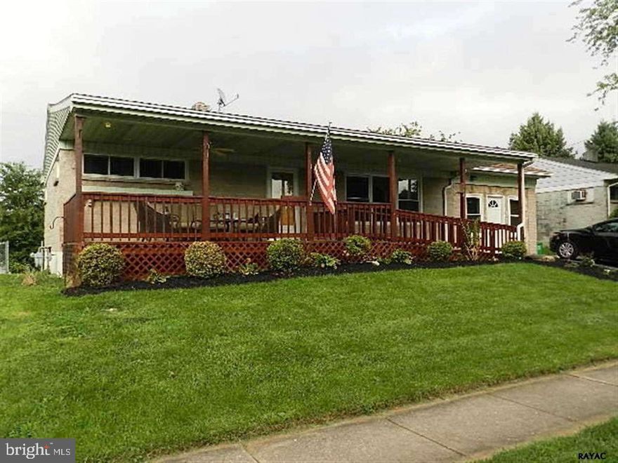 Immaculate Rancher Featuring:  1st floor Fam Rm, LR, Large Remodled  Eat in Kit with Granite Counter tops & floor, Slider to deck, Covered front porch w ramp, Applebee triple pane windows, Gas Heat, CAC, Finished basement w/ full bath and out side entrance, Off street parking,  Convenient location, Close to Rt30 & I83. This home is in great condition, a must see!