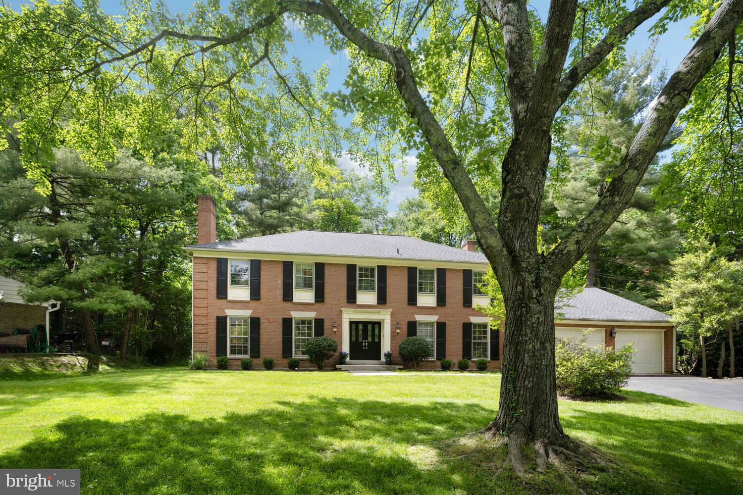 Welcome to this handsome and freshly painted Mitchell and Best Colonial located in the popular & convenient subdivision of Pine Knolls. Formerly a model home for the community, you'll find 5 bedrooms on the upper level along with the laundry and 3 beautifully updated full baths. On the main level there is a large entry foyer, updated powder room, office, family room with fireplace, updated kitchen, living room with fireplace and sun room. Most wood floors have been refinished. Garage remains divided from it's model home days and therefore provides for flexibility of use. Lower level contains a large finished recreation room with tile floors(bar and pool table remain); powder room and separate utility/storage room. There are light finished hardwood floors on main and upper level and gas heat. From this location you can walk to schools, though bus is provided, Potomac Community Center and you're in close proximity to Falls Road Golf course, shopping and transportation.
Normandy Falls HOA total fee for year is $250.
PLEASE PAY ATTENTION WHEN BACKING DOWN THE DRIVEWAY AS DRIVEWAY NARROWS!!