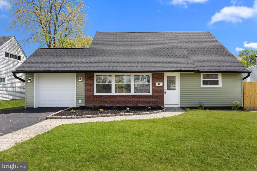 Welcome to this beautifully remodeled and expanded 4-bedroom, 2-bathroom Jubilee offering 1,500 square feet of modern living in the heart of Levittown. Every inch of this home has been updated for comfort, style, and efficiency—making it completely move-in ready. Step inside to find brand new laminate and tile flooring throughout, sleek recessed lighting, and all-new windows that flood the space with natural light.  The stunning kitchen features granite countertops, perfect for cooking and entertaining. The first floor includes two bedrooms and a full bathroom. Continuing upstairs you'll find an amazing amount of space as both bedrooms have been dormered out offering more room to grow than a traditional Jubilee. There is also a beautiful full bath featured on this floor. All of this and you'll also enjoy the comfort and savings of a brand-new heat pump and hot water tank, ensuring year-round energy efficiency. This spacious home also includes a one-car attached garage with convenient inside access —ideal for added storage or easy entry on rainy days. In the large backyard, you'll find a newly installed fence that creates a private, secure space perfect for pets, play, or weekend gatherings. Whether you’re a first-time home buyer or looking to upgrade, this turnkey home offers modern features and peace of mind in a well-established neighborhood in Bucks County, Pa.