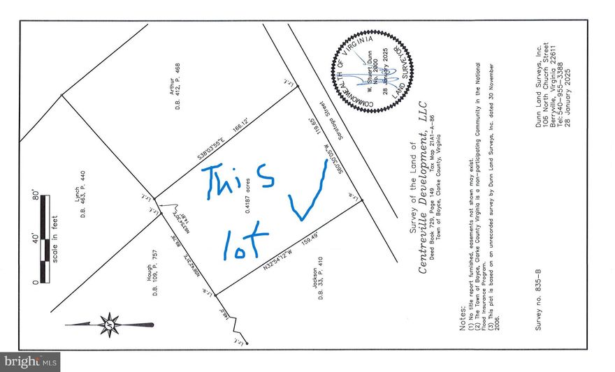 It is a raw piece of land. It is located on Saratoga Street. To find Saratoga street look for BOYCE TOWN HALL and Saratoga street is very close to it.