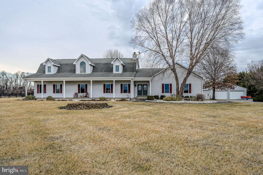 Paradise on Nearly 7 Acres – Stunning Cape Cod Estate!  Only a relocation makes this property available!
Sellers Motivated.

Welcome to this gorgeous Cape Cod home set on nearly 7 acres of breathtaking countryside with 2.2 fenced-in acres.   This is a true equestrian’s paradise or you can  just enjoy roaming around this beautiful and scenic property! The meticulously maintained  main home  boasts 3-bedroom, 3.5-bath  with classic charm with modern conveniences, including a beautiful open staircase, sunroom, and a full basement with workshop.

For horse enthusiasts, the 36’ x 36’ barn is ready for 6 stalls and is fully equipped with water and electricity. Additionally, a 40’ x 48’ pole barn offers endless possibilities for storage, hobbies, or workshop space.

Designed with high-quality metal frame construction, this home features a central vacuum system, water softener, and humidifier on the heating system for ultimate comfort.   Beautiful open floor plan.  The kitchen has a 9' island with sink and upgraded cabinetry with granite countertops.  The wood burning stove heats the home comfortably while saving money on heat bills.

The separate 1,000 sq. ft. in-law suite has its own utilities and includes a full finished basement, making it ideal for extended family or rental income.

Enjoy sprawling acreage with serene views, perfect for riding, farming, or simply soaking in nature’s beauty.   This home backs up to an amazing woodline for added beauty and privacy.  

Minutes to the convenient, tax-free shopping and restaurants in Middletown,  DE.   Five minutes to the Sassafras and Bohemia rivers!     Don’t miss this rare opportunity to own a private retreat with endless possibilities!