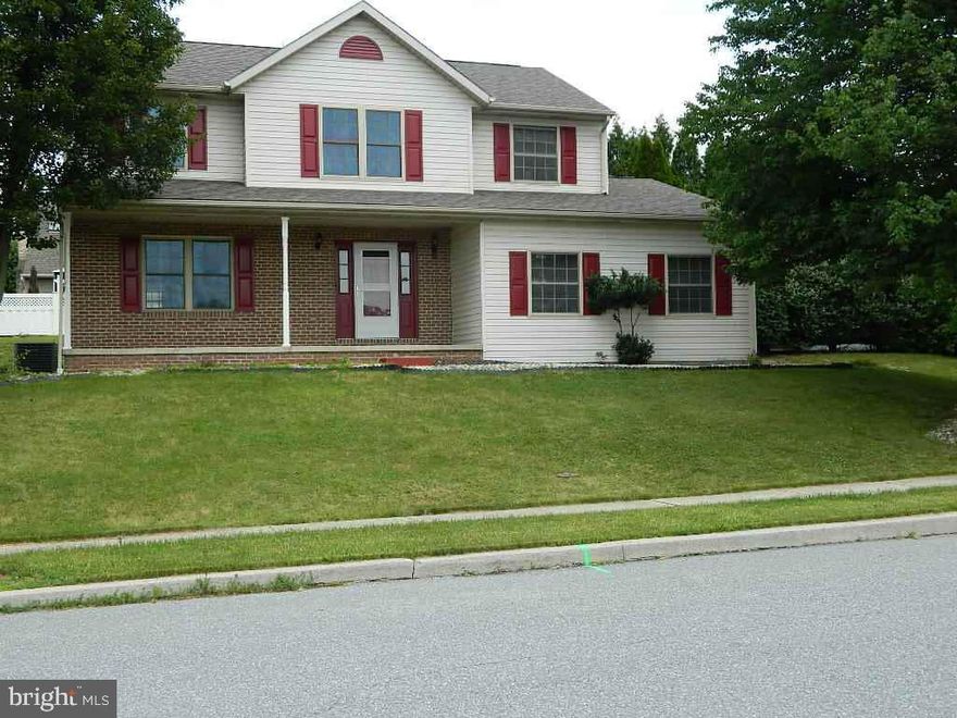 4 bedroom, 2.5 bath single family house immediately available for rent in the Cumberland Valley School District. Quiet desirable community. Partially finished basement (about 1000 sqf) w/ bar area. Hardwood floor on main floor, 2-car garage, central air, heat pump. No smoking, no pets, no swimming pool use. Tenant pays utilities & cuts grass. 20 minutes to Harrisburg, 20 minutes to Carlisle. Convenient to shopping & highways.