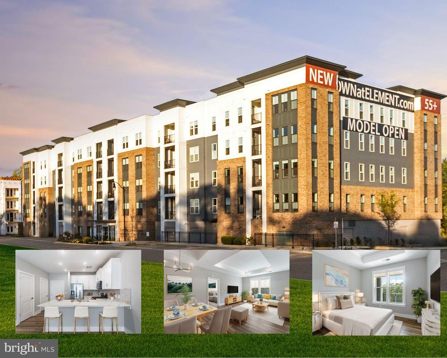 FINAL TOP-FLOOR UNIT IN FIRST BUILDING!! IMMEDIATE DELIVERY WITH GARAGE PARKING INCLUDED! Step into this brand new spacious unit with large private balcony at fifth-floor elevation. Four tray ceilings enhance this stunningly appointed home. Embrace an active, carefree lifestyle in an amenity-rich 55+ community located just minutes to downtown Annapolis. Indulge in nearby parks, waterfront dining, and premier shopping, with easy access to Sandy Point and Bay Bridge. This turnkey luxury home comes complete with chic window treatments and full-size washer & dryer. An absolute Must-See! Virtual staging showcases the optimal use of space & layout.