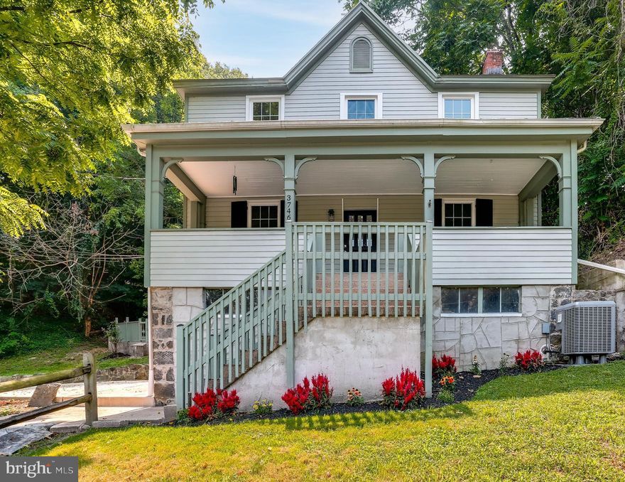 Don't miss out on this rare gem in Historic Ellicott City! Built in 1920, this amazing completely renovated Single Family Home is situated on almost a 1/2 acre picturesque lot and has been a labor of love for the owners. Making sure to preserve the historic charm of this 100 year old home while incorporating modern finishes, it is definitely a must have!  As you enter, you can't help but notice the refinished original hardwood floors and staircase that showcase the character this home has to offer. The sun filled gourmet kitchen is a chef's dream featuring all new Shaker style soft close cabinets, granite counters, custom tile backsplash, stainless steel appliances, island, recessed lighting, and breakfast area.  Both the dining room and kitchen lead directly out to the private park like backyard with extensive hardscape perfect for entertaining. As you make your way upstairs, you will notice the  completely renovated full bath with dual vanity, custom tile floor and shower with access from both the hallway and primary bedroom. With new double hung windows throughout, this home brings so much sunlight to every room. Additional upgrades to this home include new HVAC and hot water heater in 2020, partial replacement of shingle roof 2021, Hardie Board siding 2010,  LVT flooring in Finished Basement 2021, lighting and paint throughout 2021. 
Stroll from your majestic home on the hill into downtown Historic Ellicott City to enjoy the various  unique attractions, restaurants, and stores Main Street has to offer.  This home won't last long!