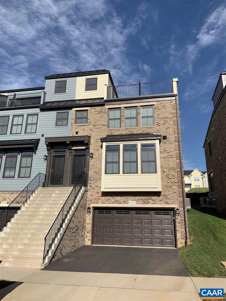 Available 09/01/2025. Spacious end unit townhouse with rooftop deck located in the Pantops area of Charlottesville. Convenient location with easy access to Martha Jefferson Hospital, downtown Charlottesville, I-64, and UVA. The home features a gas fireplace, granite countertops, hardwood flooring, and a rooftop deck with amazing views of the surrounding Blue Ridge Mountains. The home has three bedrooms, two full bathrooms, and two half bathrooms. The basement has a finished rec room perfect for a gym or home office. The home has energy efficient mechanical systems and LED lighting. Rent includes access to all the community amenities including the swimming pool. Weekly trash service and all lawn care is included in the rent. Ting Fiber Internet is available.
