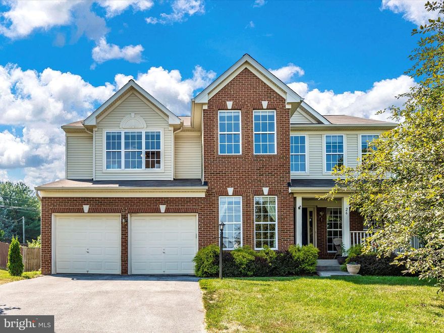 This stunning 5-bedroom, 3.5-bathroom home, spanning over 4,500 square feet, boasts a brand new roof (06/24) and elegant hardwood floors throughout the main level, which includes a dining room, living room, family room, and a spacious office. The well-appointed kitchen features ample cabinetry, an island, and double ovens, with sliding doors leading to a beautiful patio perfect for summer enjoyment and a fenced yard ideal for pets. Upstairs, the primary bedroom and hallways continue with hardwood floors, while the other bedrooms have Pergo flooring. The primary bathroom offers a large soaking tub, shower, and ample closet space, and the generous-sized bedrooms, some with walk-in closets, provide comfort and convenience. The mostly finished basement includes a full bathroom. It offers additional space for expansion or ample storage for holiday decorations, making this expansive home both luxurious and practical for modern living.    Items that have been done to improve the home include new carpet on the stairs and basement, the main HVAC was installed in August or Sep 2021, a new dehumidifier was installed on the furnace last summer, the water heater is 2 years old, the sliding door leading to the patio, and the patio is flagstone that was quarried in PA.