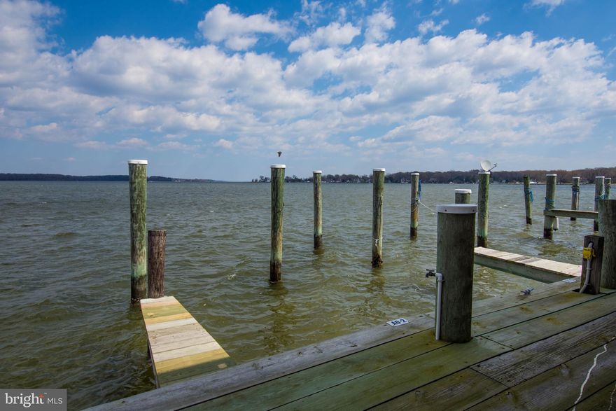 Incredibly priced condo boat slip at West River Yacht Harbour in Galesville! Slip is 9’ x 25’ with approximately 3’ MLW. Enjoy beautiful, wide-open views of the West River from the slip. Marina amenities include waterside pool, pool bath house with showers/changing rooms, gazebos with picnic tables, grills. Water & electric at the slip and included in condo fees, gas dock, waste pump out, Wifi internet access. Full service marina. Walk to Pirate's Cove and Stan & Joe's Riverside restaurants & West River Sailing Club. Launch a kayak, play pickleball or picnic at one of the county parks within Galesville. Easy access to Chesapeake Bay.