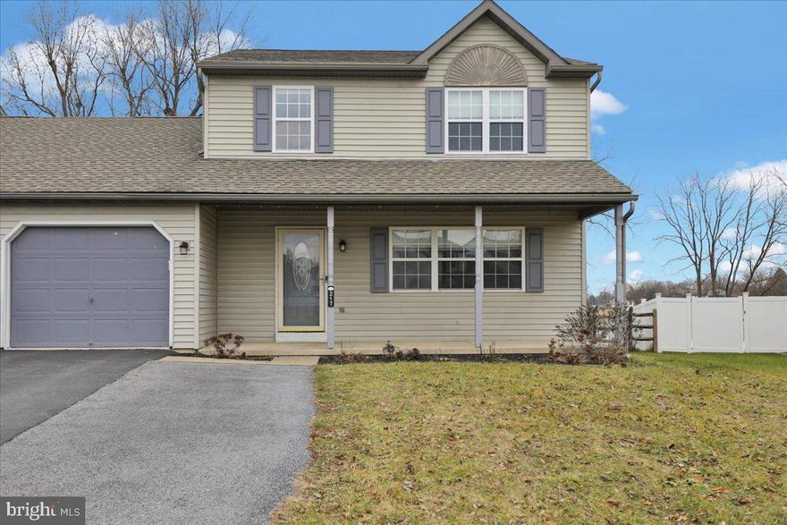 Welcome to this charming 3 bedroom, 2.5 bath semi-detached home located in Limestone Village community. This lovely residence offers a comfortable and inviting atmosphere, perfect for creating lasting memories with family and friends. Step inside and you'll find the first floor that boasts a spacious living room, ideal for relaxation and entertainment. Adjacent to the living room is a tastefully appointed dining room, perfect for hosting dinner parties or enjoying family meals. The bright white eat-in kitchen is a standout feature, complete with white appliances and plenty of cabinet space. Additionally, the first floor offers a half bath and a laundry room, making household chores a breeze. The seamless flow of the main level creates an open and airy ambiance, perfect for everyday living. Moving upstairs, you'll discover 3 private bedrooms, each adorned with ceiling fans to keep you cool during warmer months. These bedrooms offer ample closet space, ensuring that storage is never an issue. The primary bedroom has its own full bath plus there is a 2nd full bath upstairs. The basement has been recently finished to provide a large family room that can be utilized for various purposes. Whether you envision it as a home theater, a playroom for the kids, or a space for entertaining guests, the possibilities are endless. Stepping outside, you'll find a fenced yard that provides both privacy and security. The large deck is a standout feature, perfect for hosting summer barbecues or simply lounging in the sun and for those hot summer days, an above-ground pool awaits, offering a refreshing escape from the heat. To complete this wonderful package, the property includes a one-car garage, providing convenient parking and additional storage space. The home is within close proximity to amenities such as schools, parks, shopping centers, and restaurants so you will have everything you need within reach. Don't miss the opportunity to make this house your home. Call for more information.