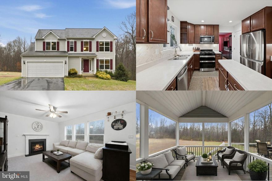 Built in 2021, this thoughtfully designed home offers modern comfort with room to grow, all set on 2 private acres. You’ll appreciate the balance of open living space and peaceful surroundings. The main level features an open concept layout connecting the kitchen and living area, creating an inviting space for both everyday living and entertaining. The kitchen provides ample cabinetry and counter space, keeping everything within reach while staying connected to the heart of the home. The living room offers a bright, comfortable setting to gather and unwind. A main-level bedroom and full bath add flexibility for guests, multi-generational living, or a private home office. Upstairs, you’ll find three well-sized bedrooms offering comfortable space for everyone. The unfinished basement presents excellent potential for future expansion, recreation, or additional storage, and already includes a finished full bath. Step outside to a 12x16 rear deck with a 10x12 screened-in area, perfect for morning coffee or relaxing evenings outdoors. In addition, a detached shed at the front of the property provides great space for outdoor equipment, hobbies, or storing recreational toys. With newer construction, a versatile floor plan, and generous outdoor space, this home offers comfort, flexibility, and the opportunity to make it your own.  Photos may be virtually staged