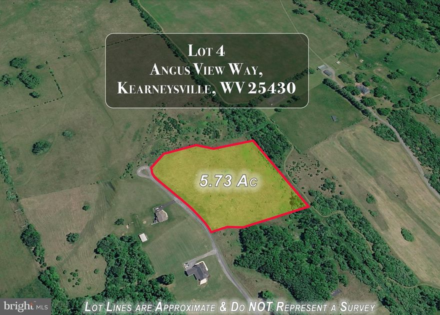 Last Lot Available in Angus View subdivision, which is a small, large estate lot community.   Property features 5.73 acres, a 30 gallon per minute well which is installed/permitted, approved perc/septic, level rolling land that backs up to farmland at the end of a Cul de sac.  Great pastoral views, mountain views, abundant wildlife, and ready to build your dream custom home.