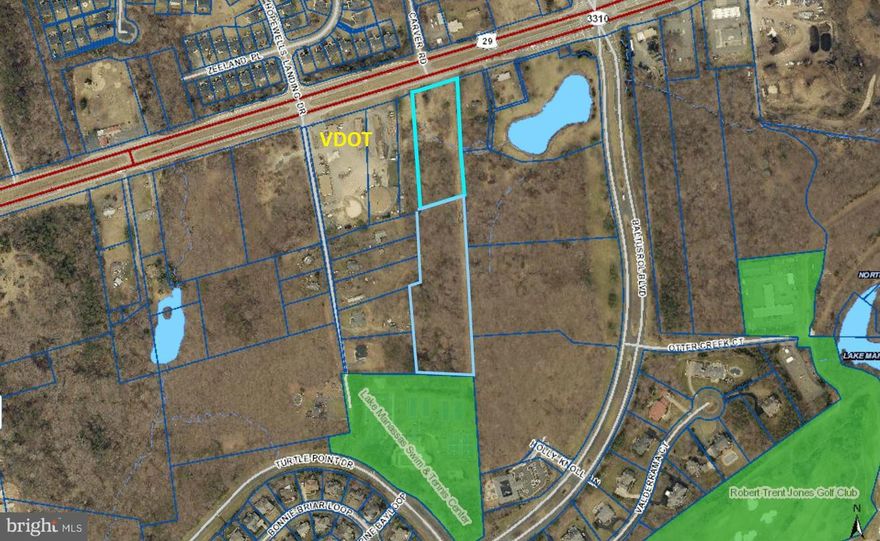 Nearly 7  acres of land for sale in Gainesville on US-29 next to Lake Manassas and VDOT.  Two lots zoned B-1 and A-1 in Prince William County.  Approx. 215 ft of frontage on US-29 with over 50,000 cars driving by daily.  Adjoins Robert Trent Jones Golf Course, a private golf club located on Lake Manassas.  Cell Tower lease not included in sale. Agent Related to Owner.  Owner/Agent. Zoning:  14809 Lee Hwy and 14813 Lee Hwy have been recently rezoned to B-1, Commercial. Sale subject to site plan and rezoning for 1/4 acre lots with closing in 30 months.

Site Plan: Site Plan created for Starbucks with Drive Through, Auto Zone, and retail strip center.

Comp Plan:  Comp Plan is RN2, Residential Neighborhood, which would allow for rezoning to quarter acre residential lots.