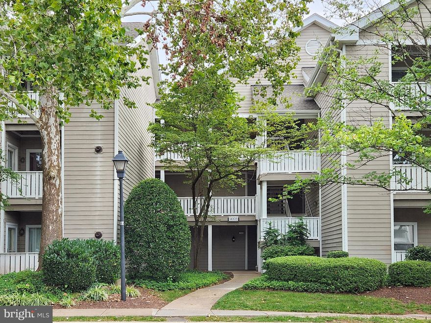 ** Beautiful & Meticulous Condo!  ** SS Appliances & Granite Counter-tops in the Kitchen.  ** Open Floor Plan!  ** 9 feet ceiling. ** Spacious 2 Bedrooms with each Walk-in Closets & each private Bathtub.  **  Large Living Room with wood burning fireplace.  ** Oversized Balcony with the Trees & Parking Lot view.  ** One assigned Parking Lot with abundance  of  Visitor Parking.  ** Well maintained condo ! **  Great Location ! Close to Supermarkets, Shopping Center, Restaurant, Fitness Centers and Library.  Easy access to Dulles International Airport, Tysons and DC.  **Please use shoe covers for showing.