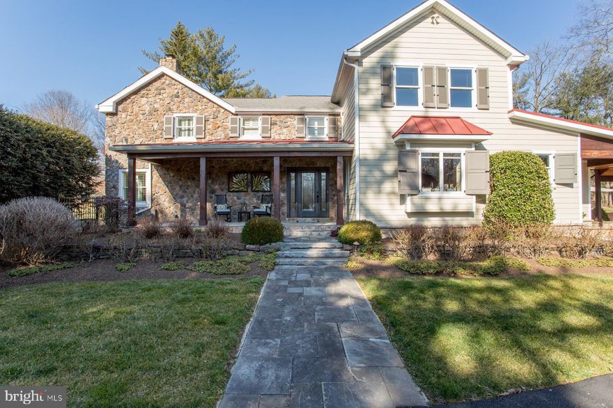 Exquisite, Bucks County farmhouse offers old world charm with luxury amenities. The beautiful stone 1860 era main house is magnificently restored and features pumpkin pine wide plank flooring, walk in fire place, tin and wood beamed ceilings and exposed stone walls.   The expansive addition blends seamlessly with the original house and features a spacious dream chef’s kitchen, with oversized stain concrete island, built in gourmet cooktop, DBL oven and plenty of custom cabinetry. The large breakfast area overlooks the great room with cathedral ceiling and a floor to ceiling stone fire place surrounded by windows. The first floor main suite features, a large walk in shower, double vanity, custom closet and a picture window which overlooks the garden and salt water pool. Upstairs, there is princess suite, two additional bedrooms, bath, loft area and a laundry room.  The finished walk-out daylight basement with an additional bedroom and full bath as well as a large storage area.  This meticulously maintained property is fully landscaped, with a renovated barn that offers 2 car parking, work shop area and fully conditioned loft area for further entertaining. There is a large architecturally designed carport for additional parking.  The pool area is surrounded by a large patio, separate spa and pool house.  This unique Bucks County farmhouse will not disappoint!
