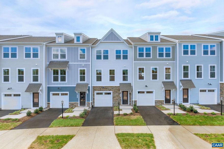 Stylish End-Unit Townhome at Pleasant Green in the Heart of Crozet! The Lucas on Lot 135 boasts an extra full bath on the first floor, is construction complete, and ready for move-in. Just steps from Downtown Crozet and only 15 miles from UVA, this 3-bedroom end-unit townhome is thoughtfully designed with an oversized 1-car garage & flexible living spaces to fit today?s lifestyle. The entry level features a spacious recreation room with a FULL bath, ideal for a home office, gym, or guest retreat. Open-concept main level, enjoy an open concept living area, a gourmet kitchen with GE� stainless steel appliances, quartz countertops, a large island, and dining space that opens to a private deck for easy entertaining. Upstairs, the primary suite offers a walk-in closet and dual-vanity bath, complemented by two additional bedrooms, a full bath, and convenient bedroom-level laundry. Enjoy HOA-maintained lawn care and new-home warranty coverage, along with access to community amenities such as fire pits, a renovated clubhouse, playground, and more, all within walking distance to shops and dining. Set your appointment today to tour this lot and lock in $12,500 of extra savings in closing cost incentives! The price includes all options*,Painted Cabinets,Solid Surface Counter