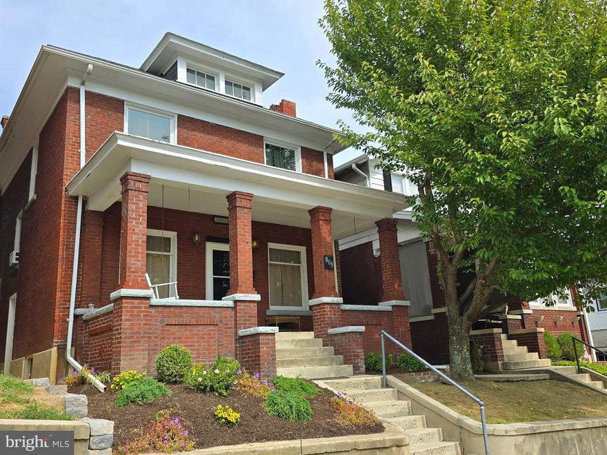 Let's take a walk through this gorgeous brick home that is updated and move in ready & has a BRAND NEW ROOF! They don't call it Mount Royal for nothing! This style of home has many of the elegant characteristics of the larger Victorian homes - trim, floors, leaded front windows - but without the huge size or cost.  The front porch offers city views. Let's walk into the spacious living room with hardwood floors & fireplace (seller did not use), step into your formal dining room with updated lighting & hardwood floors also featuring a half bathroom. Then into the updated kitchen with stainless appliances, granite counters, pantry area with dishwasher & a cute breakfast nook! Head on upstairs to find 3 great sized bedrooms & a beautiful, tiled bathroom. Hall access to the attic space that could easily be finished for another bedroom, den/office, playroom or just use it for storing all those seasonal decorations! The basement is unfinished but has plenty of space for storage or a workshop. The backyard is mostly fenced & features a deck area for entertaining. There is off street parking in the back off the alley. Now let's go see it in person!
