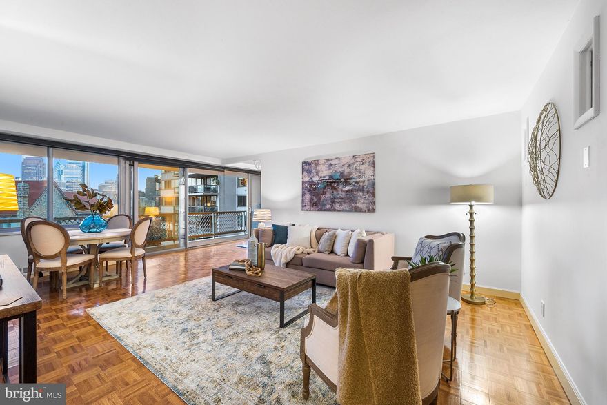 Spacious 1-bed, 1-bath condo in The Philadelphian with stunning southeastern-facing views from the oversized balcony, overlooking St. Francis Xavier Church in the foreground and the Center City skyline in the background. With beautifully maintained parquet flooring, fresh paint, a bedroom of generous proportions, and tons of storage, this unit has unique details and character throughout.

The Philadelphian offers incredible amenities like a bus service to Center City, fitness center, and TWO POOLS - indoor and outdoor. Utilities are included in the monthly condo fee (including electricity, gas, water, sewer, core cable tv, and internet services), In addition, the building offers 24-hour concierge service. Parking is available for an additional fee. Request a tour today!