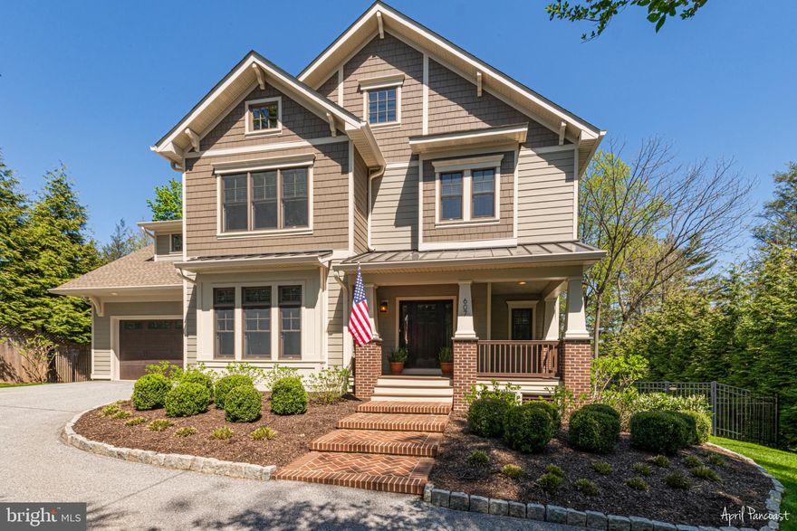 Exceptionally Captivating Two-Story Home with Full Walkout Basement! Ideally located in the coveted NE Quadrant in the Borough of West Chester. This 5BR/3.5BA residence offers quick access to an array of highly-rated Downtown restaurants, trendy bars, boutiques shopping, and exciting art venues. Beautifully built in 2015, the property immediately entices the senses with gorgeous craftsman architecture, an inviting covered front porch, and incredibly neat landscaping. Brilliant natural light cascades throughout the immaculately maintained interior, which impresses with high 9’ ceilings, gleaming wide plank, walnut floors (milled from trees on property and surrounding areas), an openly flowing layout, crown molding, a traditional staircase, fashionable light fixtures, and an expansive living room with elegant built-ins and a well-appointed fireplace. Intended to inspire both foodies and chefs, the open concept gourmet kitchen features stainless-steel appliances, quartz countertops, custom cabinetry, gas stove, stylish backsplash, farmhouse sink, an enormous breakfast bar island, and an adjoining dining area. Venture outdoors to discover a fenced-in backyard with a party-perfect deck and plenty of room for grilling and chilling. Year-round gatherings may also be enjoyed in the finished lower-level with a sizable rec room and wet bar. Up on the 2nd floor you’ll also find 9’ ceilings, wonderfully oversized for both form and function, the primary bedroom dazzles with abundant closet space and an uber-luxurious en-suite with premium finishes and chic vibes. Three additional bedrooms are generously sized with dedicated closets and may also be utilized for guests, home offices, and lifestyle-specific flex spaces. Additional considerations include an attached two-car garage, 2nd floor laundry room, whole house 22 kw Automatic Transfer backup Generator, Reverse Osmosis water system, in-ceiling speakers, home security system (turing AI cameras), ERV HVAC System, 2x6 construction with efficient spray-foam insulation, close to medical facilities and highways, quick 17-mile drive to Downtown Wilmington, only 37-miles to Downtown Philadelphia, and so much more! Get all the exclusive advantages, and start living your best life today. Call for your private tour!