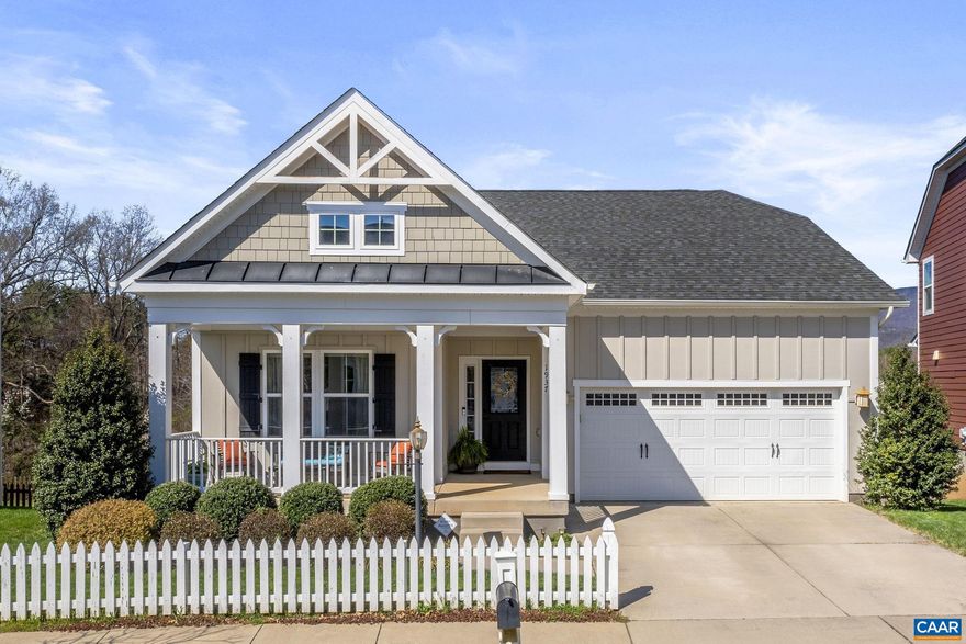 Single level living + 2 car garage, finished walk-out basement & plentiful storage in Western Albemarle. Located in Crozet on a prime lot in the charming Wickham Pond neighborhood, this sought after location offers an ideal balance of suburban tranquility & urban accessibility. Take in mountain & sunset views while grilling-out on rear deck. Enjoy easy access to Crozet park & pool, vineyards & breweries, shopping & restaurants & Western Albemarle schools. Energy efficient, HERS rated, E-Star built home w/ low maintenance Hardiplank siding. Main level features 3BR/2BA, open concept LR/DR/Kitchen & laundry/mudroom. Walk-out basement boasts huge rec room, huge 4th BR, 3rd full bath & large storage room. Floorplan expanded when originally constructed to include bonus areas in primary suite & basement BR suite offering flex space for home office, exercise equipment, etc.. Property highlights include: welcoming front porch, high ceilings, wood floors, gas fireplace, extensive kitchen cabinetry + pantry, granite countertop & level backyard. Wickham Pond offers a wealth of amenities + convenience to Downtown Crozet(5min), Blue Ridge Parkway(15min), & UVA/Downtown C'ville(20min). Move-in ready w/ quick close possible.,Granite Counter,Maple Cabinets,Fireplace in Living Room