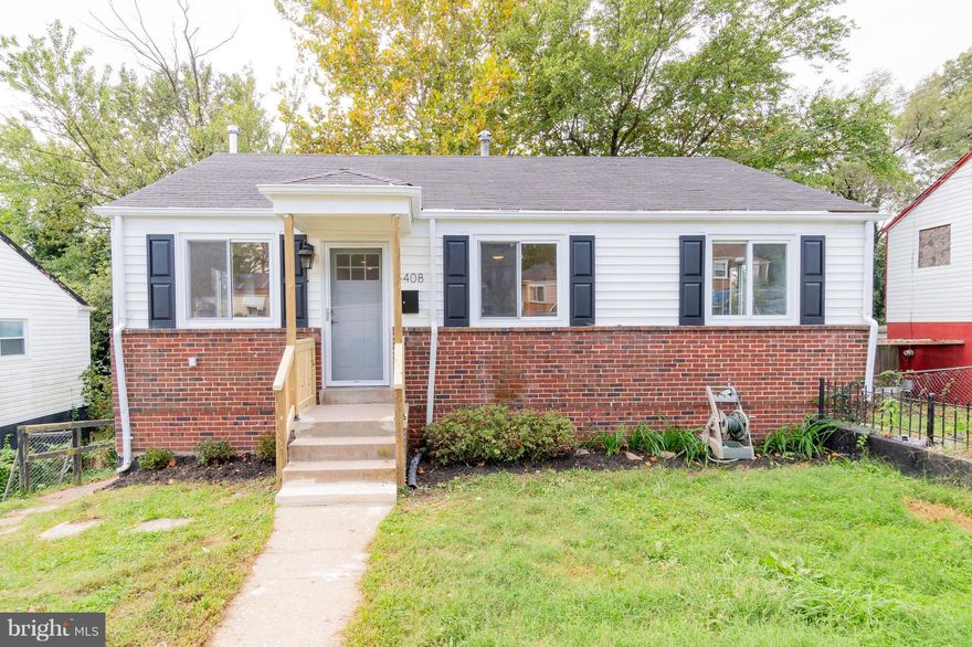 FULLY RENOVATED! Detached single-family home. - 4 bdrms, 2 full baths.  New Kitchen w/white shaker cabinets, granite countertops & SS appliances. Newly refinished baths- All tile flooring and surrounds.  Newly refinished wood floors on main levels and new tile flooring in entire basement. Basement has bedroom & full bath. Basement has walkout to rear yard - newly installed sod and wood fence.