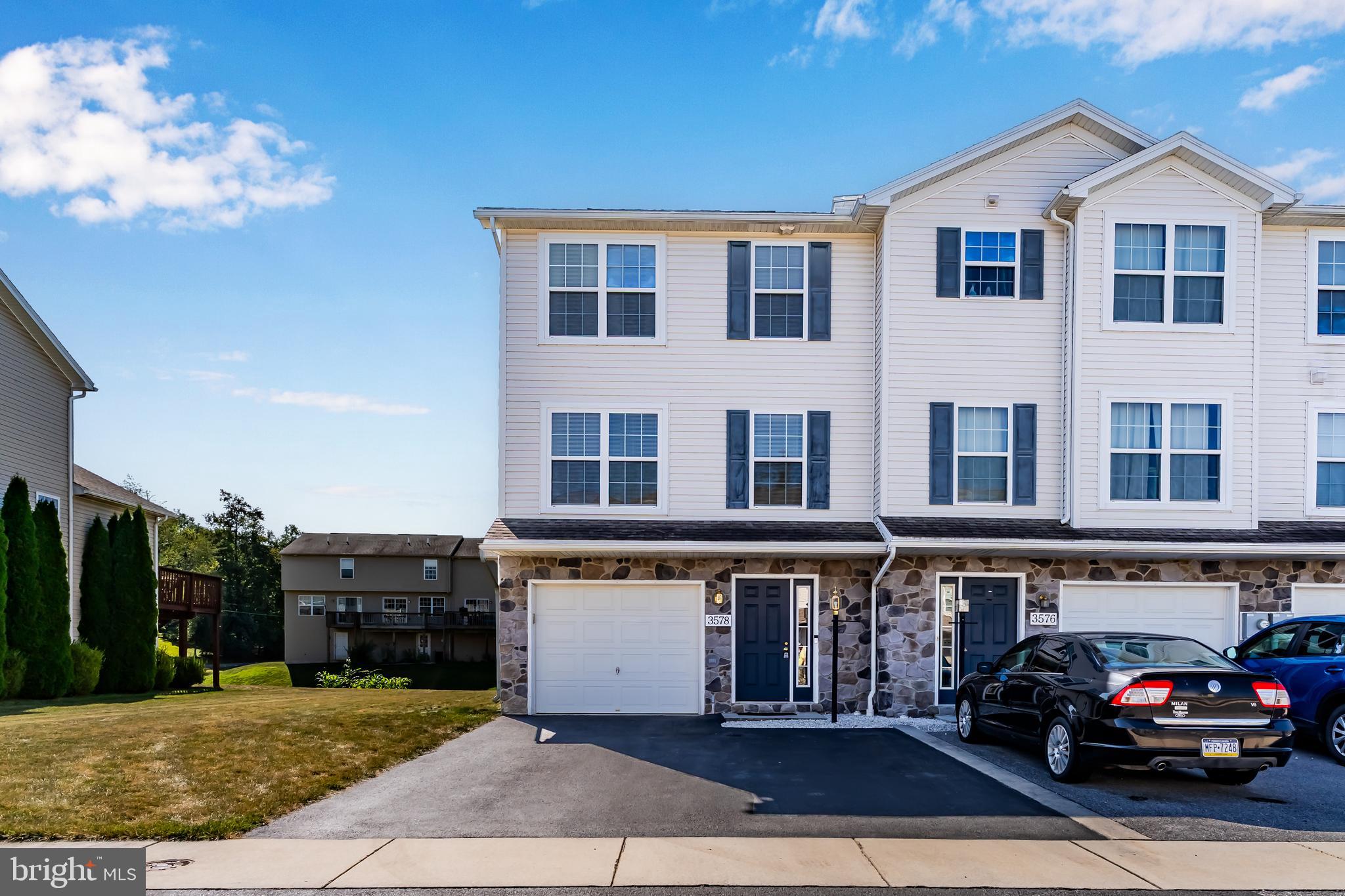 Welcome to this delightful townhome in the sought-after Mountain Shadows Community of Fayetteville, PA. This home exudes a warm and inviting atmosphere reminiscent of countryside living. Nestled among the scenic beauty of Franklin County, the home is near Caledonia State Park, which offers hiking trails and picnic spots. The highly regarded Chambersburg Area School District serves the community. Upon entrance, you will find a 2-car garage, laundry room and tons of storage! The garage can easily be remodeled into a n extra bedroom or a big family room with a sliding glass door and an outside patio. This is a well maintained 3-story end unit townhome. Three bedrooms, 2 baths, large living room, spacious kitchen with lots of counter space, dining area, primary suite with walk-in closet and primary bathroom, family room and over-sized one car garage. Conveniently located to Route 30 and I-81.