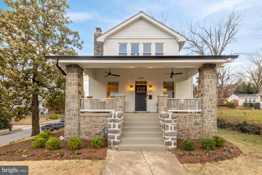 Welcome home to this stunning corner-lot 4BD/3.5BA hilltop home in Brookland: professionally renovated to maintain its original 1920s Craftsman character.

Enjoy your morning coffee from the privacy of the front porch overlooking the neighborhood. Turn around and enter the main level: a gorgeous three-parlor living room with restored original hardwood floors. 

The dining room faces an open chef-style kitchen with a spacious kitchen island, stainless-steel appliances, and floating shelves. Step into the Sunroom and into your private backyard, complete with a flagstone patio, spacious deck, and plenty of garden space. 

Upstairs, you’ll find three bedrooms, including a primary bedroom with private bath, a walk-in closet and tree-top views of the neighborhood. There’s a fourth bedroom in the finished basement, which doubles as an in-law suite with private entrance. (There’s also additional room for a home gym or workshop, as well as plenty of storage.) 

Plus: Live just a short walk from the best of Brookland, including exciting restaurants along 12th Street, the Franciscan Garden Monastery, and the Brookland-CUA Metro (on the Red Line).


•