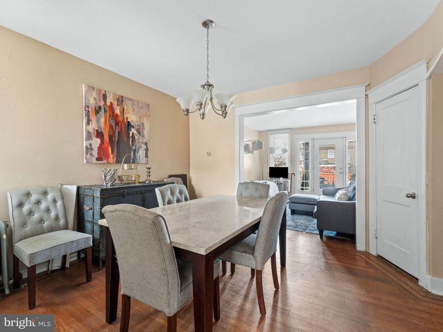 Welcome to 5728 Colgate Street, a classic brick interior row home located in the Lawncrest section of Northeast Philadelphia. This 2-story, straight-thru layout offers 3 bedrooms, 1 full bathroom, and approximately 1,150 square feet of above-grade living space. The home features a covered front porch, perfect for relaxing, and original hardwood floors throughout the living and dining rooms. The main level offers a spacious living room that flows into a formal dining area, ideal for everyday living and entertaining. The eat-in kitchen includes gas cooking and provides access to the rear of the home.Upstairs, you’ll find three nicely sized bedrooms and a full bathroom. The property also includes a full basement offering additional storage and utility space, along with direct access to the attached one-car garage, a valuable feature in the area. Additional highlights include public water and sewer, natural gas heat (hot water/radiator system), and on-street parking in addition to the garage. Conveniently located near major roadways, public transportation, shopping, and local amenities. This property presents a great opportunity for a homeowner or investor looking to add value in a well-established Philadelphia neighborhood.Property features extensive upgrades including a new 100-amp electrical service, updated wiring throughout, all new PEX plumbing, new PVC main drain line, and a fully gutted bathroom with walk-in shower and ceramic tile. Additional updates include new kitchen tile flooring, fresh interior paint, new sheetrock ceilings, new entry and rear doors, structural front porch support, roof coating, new thermostat, and new gas boiler and water heater (2024). Property being sold as is condition.