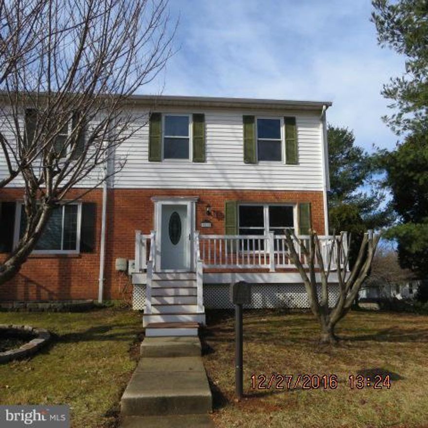 Recently renovated EOG townhome with new floors/carpet, paint & appliances.  Spacious home with 3 bedrooms, 2.5 baths, partially finished basement, rear deck & new water heater.  Great home for 1st time homebuyer.  Purchaser to verify real estate taxes/HOA/ground rent - seller will not redeem ground rent.