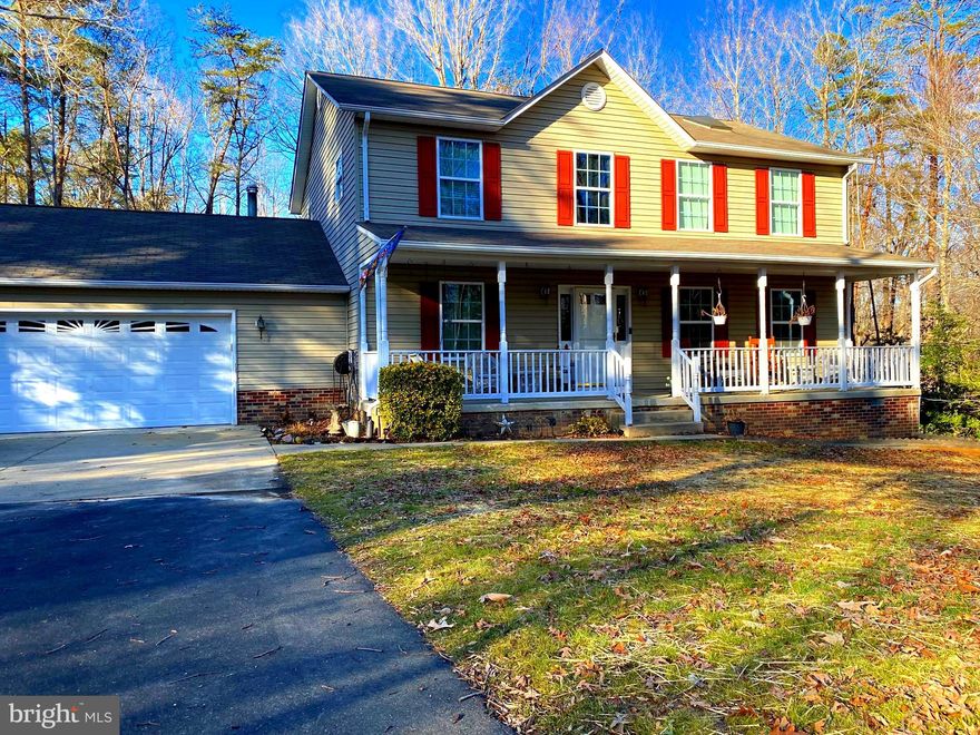 BACK ON THE MARKET, DON'T MISS YOUR CHANCE! Welcome Home! Look no further than this elegant colonial sitting on over 3 acres of privacy. With plenty of entertaining space, inside and out, envision a morning in the bright Great Room with vaulted ceilings! Heading upstairs, you will have, not one, not two, BUT three generous sized bedrooms. Then head over to the Primary Bedroom which offers multiple closets and a skylight. Primary bathroom has new laminate flooring, soaking tub, standing shower, and linen closet. You get all of this while also being close to DC, Pax River, and tons of local shops. It won't last long in this market, schedule a private tour today!!