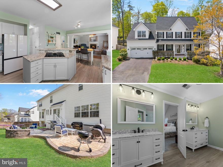 Discover the charm and convenience of 3647 Serendipity Rd in the sought-after Stacy's Ridge community of Woodbridge! This impressive three-level colonial home, ideally situated just off Cardinal Dr, offers easy access to shopping, dining, and major commuting routes.

Enter through a grand two-story foyer that sets the stage for the elegance within. The main level boasts a formal living room, a separate dining room perfect for entertaining, and a dedicated office space with stylish French doors. You'll immediately notice the exquisite hand-scraped wide plank hardwood flooring that flows throughout, enhanced by sophisticated crown molding and shadow box accents. The inviting family room, featuring a tray ceiling and a cozy gas fireplace, opens seamlessly to the gourmet kitchen. This culinary haven is equipped with white quartz countertops, updated appliances, including GE Cafe Glass refrigerator and a convenient double oven. Ascend to the upper level where the luxurious owner's suite awaits, complete with a vaulted ceiling, a generous walk-in closet, and a relaxing sitting area. The en-suite owner's bath is fully renovated and offers a double vanity, a separate soaking tub, and a stand-up shower. For added convenience, the laundry room is located on this level. The fully finished walk-up basement provides fantastic additional living space. It features a large recreation room adorned with crown molding and a convenient wet bar, a dedicated home fitness room, and a full bathroom. Movie nights will never be the same in the spectacular fully furnished theater room, featuring a wall-mounted viewing screen, projector, and comfortable leather recliner seats – all included! Enjoy relaxing outdoors on the beautiful front porch or in the privacy of the fully fenced-in backyard. 

This meticulously maintained home offers significant updates, including a roof replacement in 2019, a new HVAC system in 2020, a new water heater and refrigerator in 2023, a new dishwasher and full primary bathroom remodel in 2024, new kitchen flooring in 2024, new toilets in 2022, ceiling fans in all upstairs bedrooms in 2022, and new blinds in the upstairs bedrooms. Schedule your showing today and experience all that 3647 Serendipity Rd has to offer!