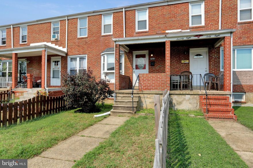 Great opportunity to own instead of renting.   This 3 bedroom, 1 bath brick townhouse is move in ready.   The living room offers much sunlight through the picture window.   Dining room is open to the updated  oak kitchen with stainless appliance package,  tile splashback.   Ceiling fans in dining room and all bedrooms.   Full lower level affords additional living space.   Back yard and private parking pad for additional parking.   Great covered front porch, gas heat, central air conditioning, freshly painting and NO HOA.  Peace of mind with seller supplied 1 year warranty.