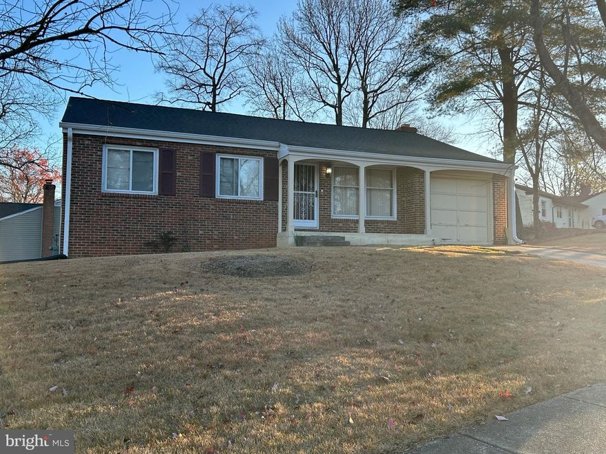 Offers due by December 11 - Fantastic property with unlimited potential in a sought-after quiet neighborhood in Laurel. The roof was replaced 1 year ago and furnace replaced 4 years ago. This corner property features an eat-in kitchen with ample cabinet and countertop space, 3 bedrooms, and 2 full bathrooms including one in the master bedroom. A cozy up to the fireplace in den with ample space to entertain. This house has a 1 car garage, with space for driveway parking.  The basement is full and unfinished ready for your customization! Outside you will enjoy a large rear and side yard, with a deck and a large storage shed. Commuting is a breeze with easy access to routes 295, 95, 198, and Route 1, and the home is conveniently located just a couple of exits away from NSA, Fort Meade & a short drive to Laurel Town Center, restaurants, grocery stores, movie theaters, Walmart, Sam's Club, Total Wine, and much more.  No HOA and SOLD AS IS. Property needs TLC but it is well worth the time and effort. House is larger than it appears in photos – a must see!