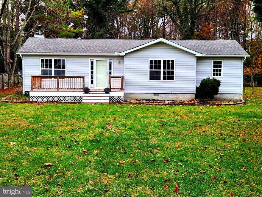 On The Market..... over 1200 square feet Located In Chesapeake Ranch Estates. 3 Bedrooms 1 Bath, freshly painted, New Carpet. Crown Molding, Kitchen Island, Open floor Plan. New Bathroom. New decking boards and rails on the back deck. Front deck is about 2 years old. Handrails are being installed.
Large flat lot with detached garage with Heating and AC.  Parking is located in the rear of the home located on Little Cove Rd. Sign in yard.. HOME IS BEING SOLD AS IS OTHER THEN LENDER REQUIRED REPAIRS.