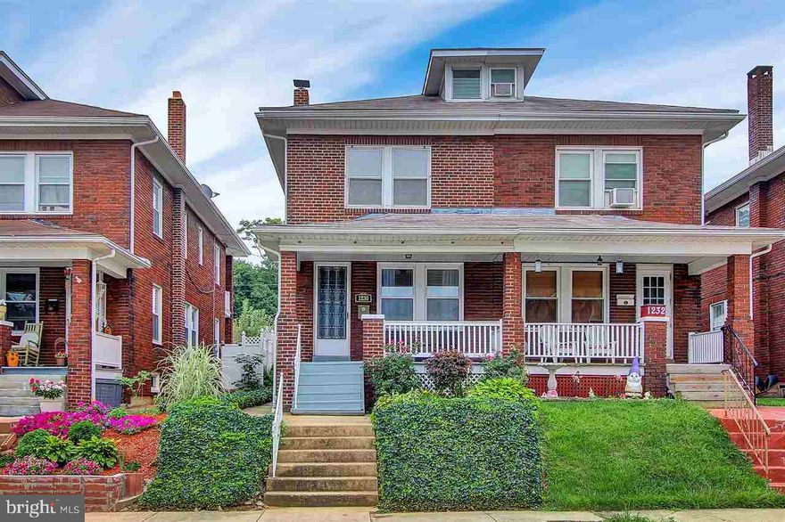 Solid brick property in West York School District. Rooms FRESHLY PAINTED.....New in 2002 includes roof, boiler, concrete parking pad and shed with heat & electric. New gutters and spouts in 2004. Huge Living Room/Dining Room with gas fireplace and bookcase. Hardwood floors on 2nd floor. 10'x34' finished attic has many possibilities. Rear balcony and front porch. HMS Home Warranty INCLUDED!